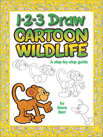 Cover of 1-2-3 Draw Cartoon Wildlife