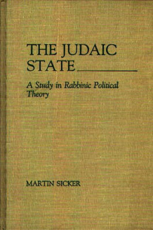 Cover of The Judaic State