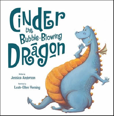 Book cover for Cinder the Bubble Blowing Dinosaur
