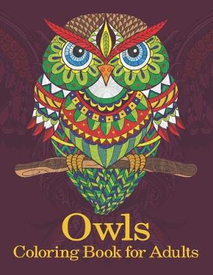 Book cover for Owls coloring book for adults