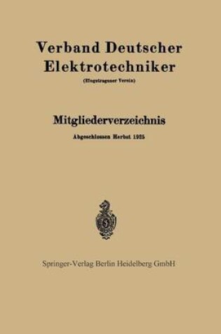 Cover of Mitgliederverzeichnis