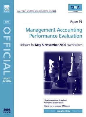 Book cover for Management Accounting Performance Evaluation. Cima Study Systems 2006.