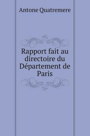 Cover of Rapport fait au directoire du Département de Paris