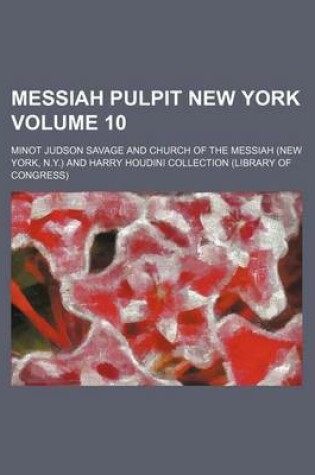 Cover of Messiah Pulpit New York Volume 10