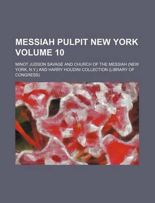 Book cover for Messiah Pulpit New York Volume 10