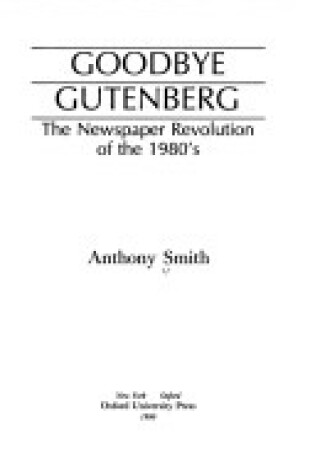 Cover of Goodbye Gutenberg