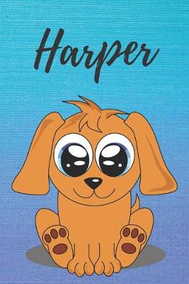 Book cover for Harper dog coloring book / notebook / journal / diary