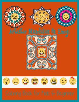 Book cover for Artistic Mandalas & Emoji Coloring book for kids & Beginner