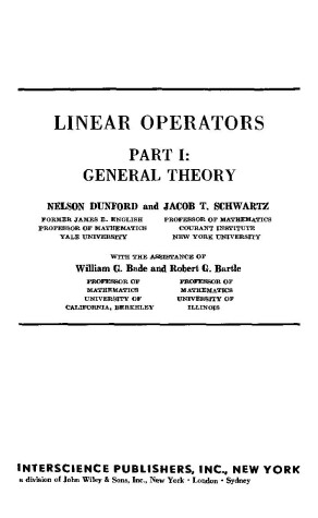 Cover of Linear Operators