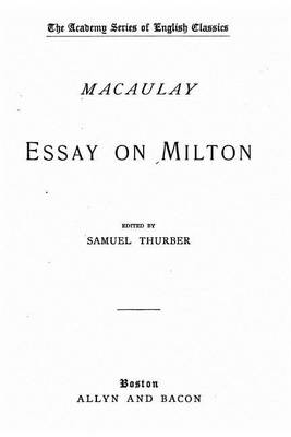 Book cover for Essay on Milton