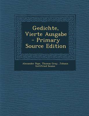 Book cover for Gedichte, Vierte Ausgabe - Primary Source Edition