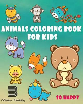 Cover of Animals Coloring Book For Kids