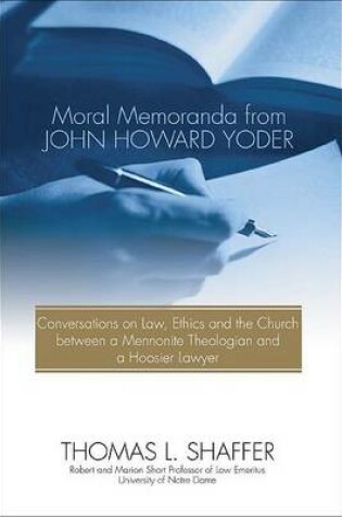 Cover of Moral Memoranda from John Howard Yoder
