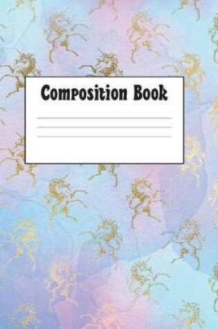 Cover of Gold Foil Unicorn Composition Notebook