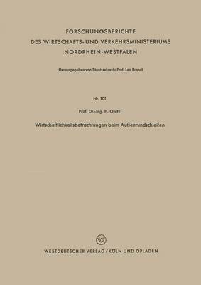 Cover of Wirtschaftlichkeitsbetrachtungen Beim Aussenrundschleifen