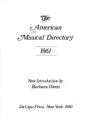 Book cover for The American Musical Directory, 1861