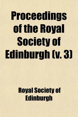 Book cover for Proceedings of the Royal Society of Edinburgh (Volume 3)