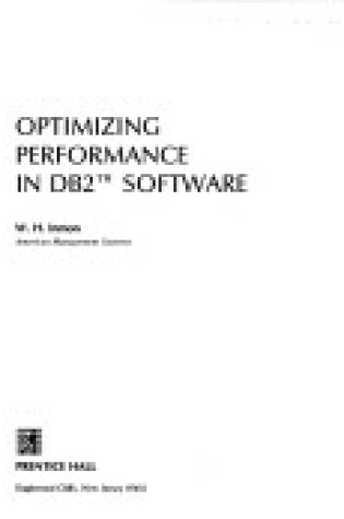 Cover of Optimizing Performance in DB2 Software