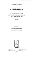 Cover of California: A Pleasure Trip from Gotham to the Golden Gate (April, May, June 1877)