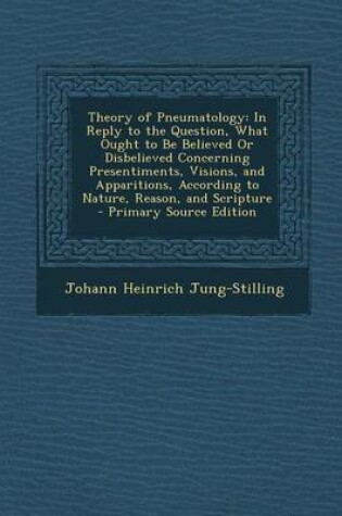 Cover of Theory of Pneumatology