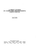 Book cover for First Course in Computer Programming Using PASCAL