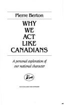 Book cover for Why We ACT Like Canadians