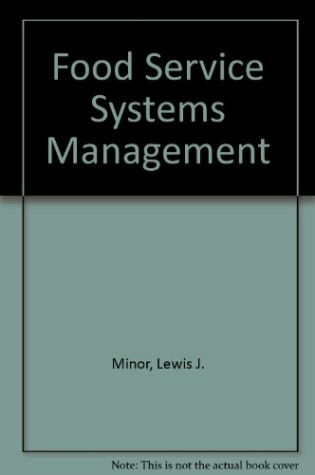 Cover of Food Service Systems Management
