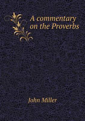 Book cover for A commentary on the Proverbs