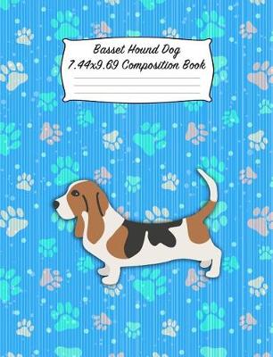 Book cover for Basset Hound Dog 7.44 X 9.69 Composition Book