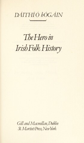 Book cover for The Hero in Irish Folk History