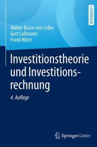 Cover of Investitionstheorie Und Investitionsrechnung