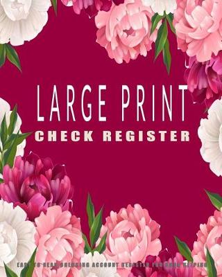 Book cover for Large Print Check Register