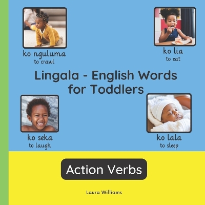 Book cover for Lingala - English Words for Toddlers - Action Verbs