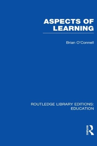 Cover of Aspects of Learning (RLE Edu O)