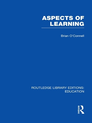Book cover for Aspects of Learning (RLE Edu O)