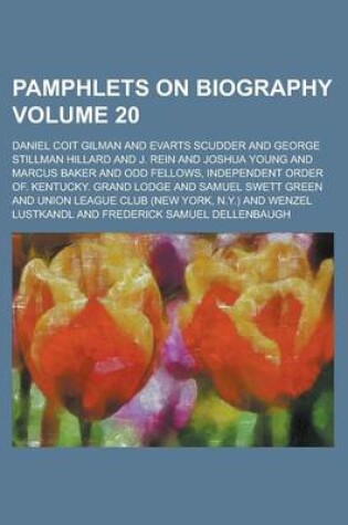 Cover of Pamphlets on Biography Volume 20