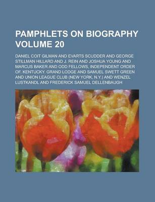 Book cover for Pamphlets on Biography Volume 20