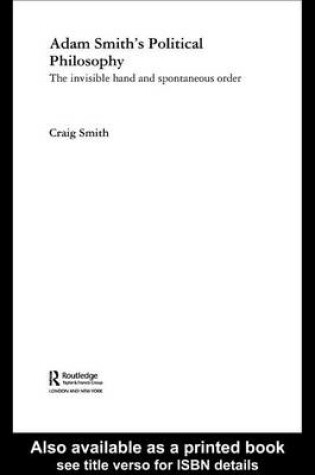 Cover of Adam Smith's Political Philosophy