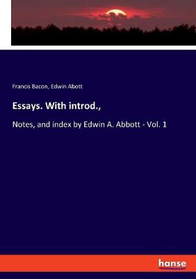Book cover for Essays. With introd.,