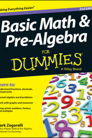 Cover of Basic Math & Pre-algebra For Dummies(R)