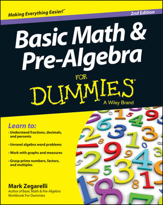 Book cover for Basic Math & Pre-algebra For Dummies(R)