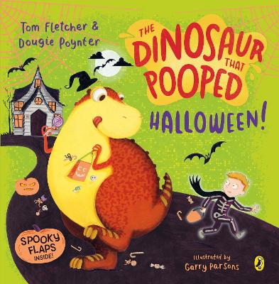 Book cover for The Dinosaur that Pooped Halloween!