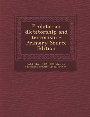 Book cover for Proletarian Dictatorship and Terrorism