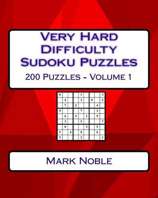 Cover of Very Hard Difficulty Sudoku Puzzles Volume 1