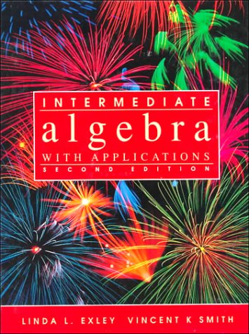 Book cover for Intermediate Algebra with Applications