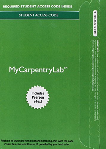 Book cover for Mycarpentrylab with Pearson Etext -- Access Card -- For Carpentry