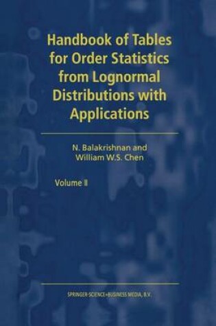 Cover of Handbook of Tables for Order Statistics from Lognormal Distributions with Applications