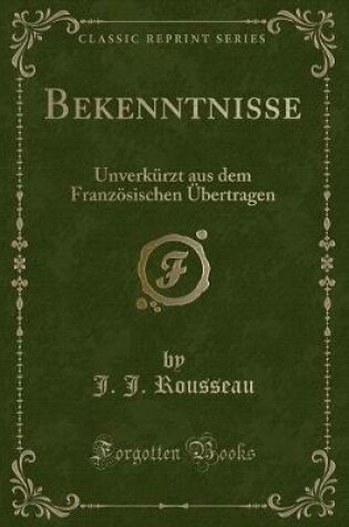 Cover of Bekenntnisse