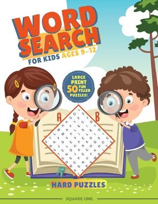 Book cover for Word Search For Kids ages 9-12 Hard Puzzles