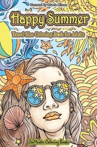 Cover of Happy Summer Travel Size Adult Coloring Book